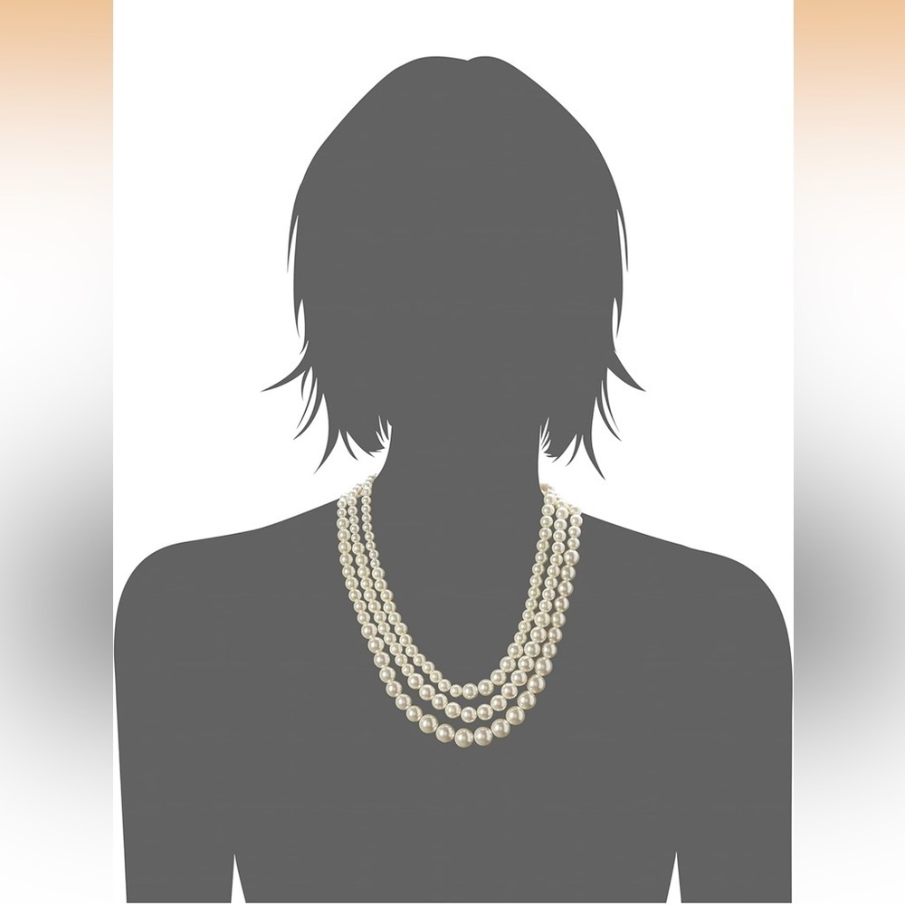 Anne Klein Triple Strand Pearl Necklace - Picture 4 of 6
